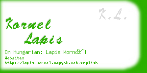 kornel lapis business card